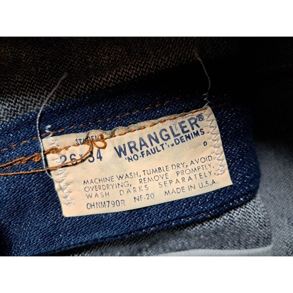 Vintage Wrangler Student Straight Leg Jeans 26x34 Deadstock NWT 70s Made in USA - Picture 6 of 12